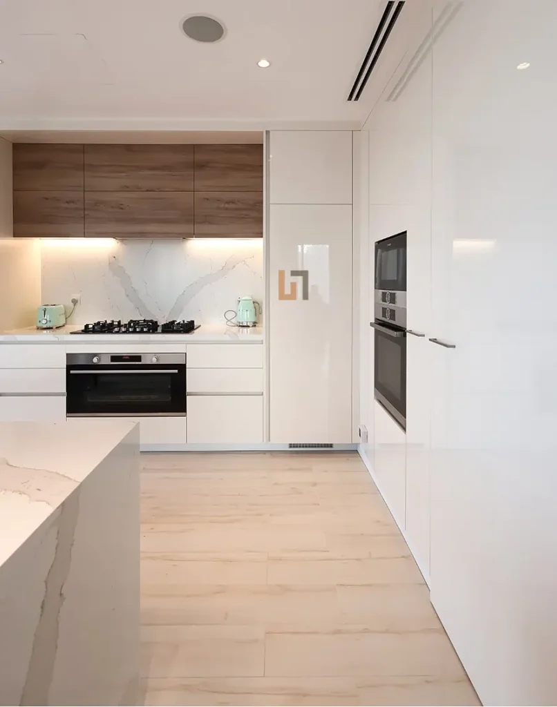 glossy and matte finish cabinet